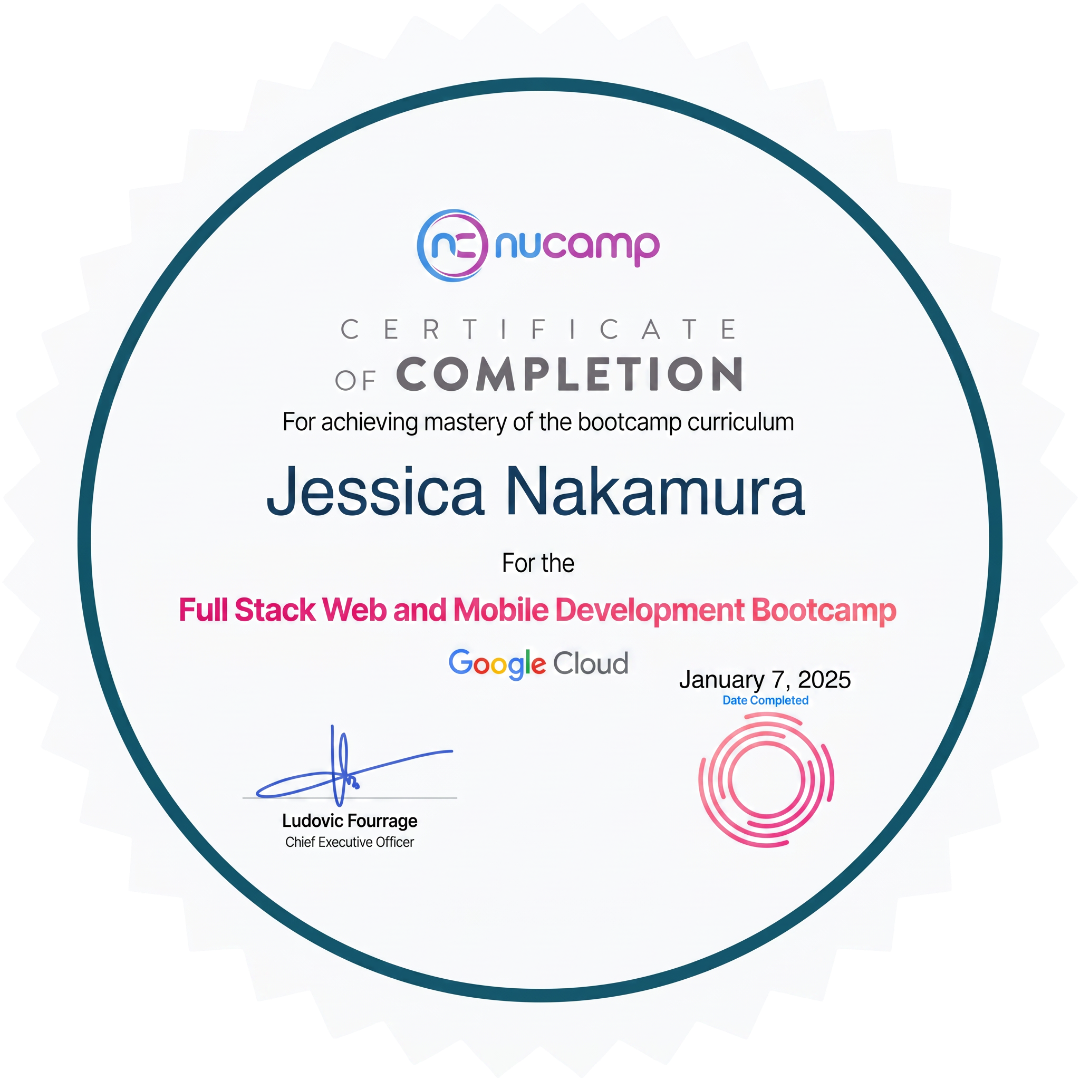 Nucamp Coding Bootcamp Badge